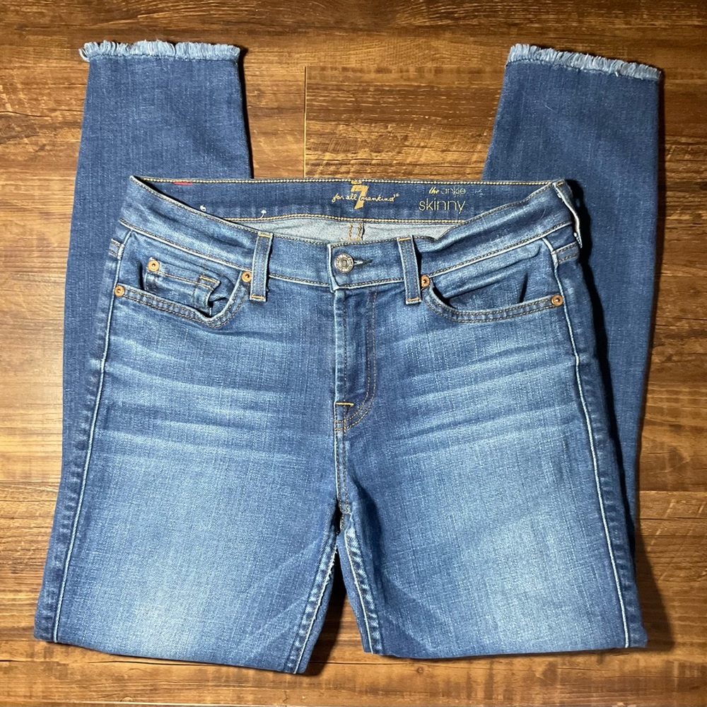 7 For All Mankind Women’s The Ankle Skinny Jeans, Size 28x26